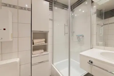 Ein Badezimmer in der Unterkunft Ferienwohnung Seetempel App. 35