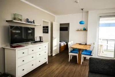 Küche/Küchenzeile in der Unterkunft Ferienwohnung Seesternchen 3