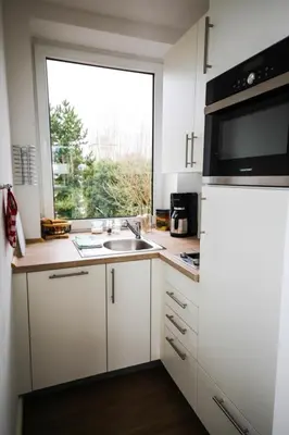 Küche/Küchenzeile in der Unterkunft Ferienwohnung Seesternchen 3