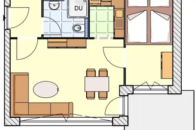 Grundriss der Unterkunft Ferienwohnung Seesternchen 3
