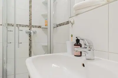 Ein Badezimmer in der Unterkunft Ferienwohnung Sommertraum