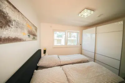 Ein Bett oder Betten in einem Zimmer der Unterkunft Ferienwohnung Sonnendeck