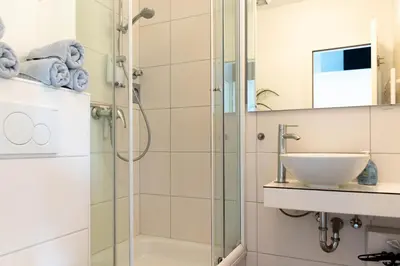 Ein Badezimmer in der Unterkunft Ferienwohnung Strandlust