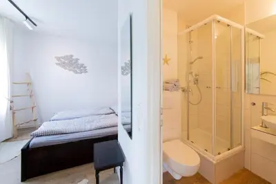 Ein Badezimmer in der Unterkunft Ferienwohnung Strandlust