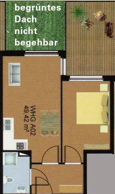 Grundriss der Unterkunft Ferienwohnung Stranddüne 2