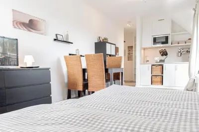 Küche/Küchenzeile in der Unterkunft Ferienwohnung Strandnah