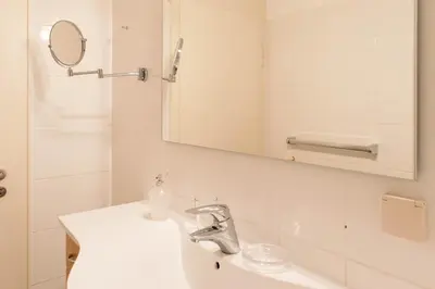 Ein Badezimmer in der Unterkunft Ferienwohnung Strandhafer