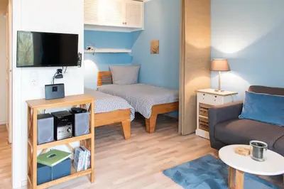 TV/Unterhaltungsangebot in der Unterkunft Ferienwohnung Strandterrasse