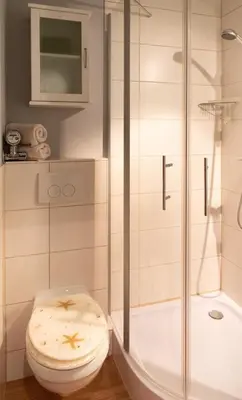 Ein Badezimmer in der Unterkunft Ferienwohnung Strandterrasse