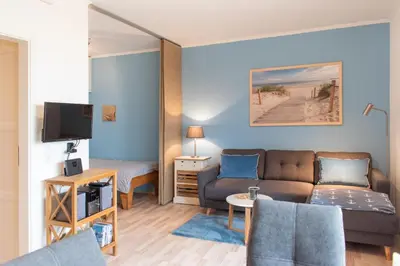 TV/Unterhaltungsangebot in der Unterkunft Ferienwohnung Strandterrasse