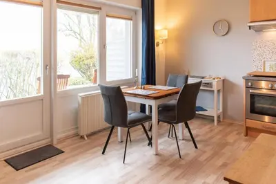 Küche/Küchenzeile in der Unterkunft Ferienwohnung Strandterrasse