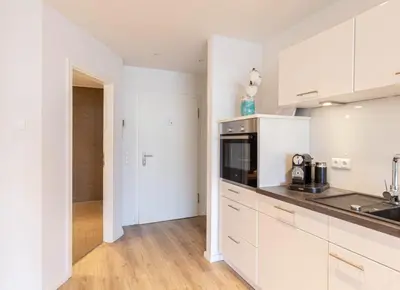 Küche/Küchenzeile in der Unterkunft Ferienwohnung Strandvilla Augustusbad App. 18