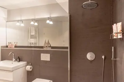 Ein Badezimmer in der Unterkunft Ferienwohnung Strandvilla Augustusbad App. 18
