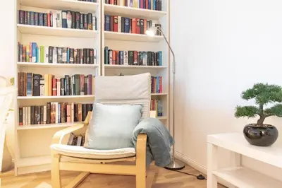 Die Bibliothek in der Ferienwohnung