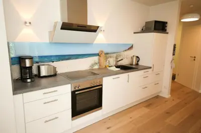 Küche/Küchenzeile in der Unterkunft Ferienwohnung Seaside