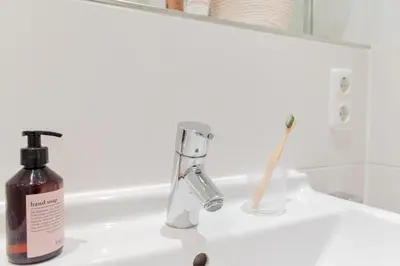 Ein Badezimmer in der Unterkunft Ferienwohnung Stranddüne B 13