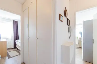 Ein Bett oder Betten in einem Zimmer der Unterkunft Ferienwohnung Traum Ostseeblick