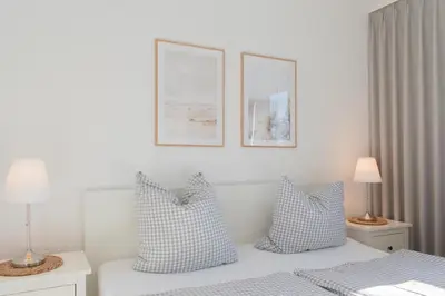 Ein Bett oder Betten in einem Zimmer der Unterkunft Ferienwohung Seegras