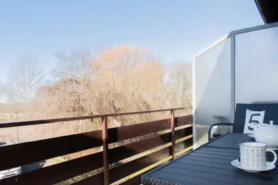 Ein Balkon oder eine Terrasse in der Unterkunft Ferienwohung Seegras