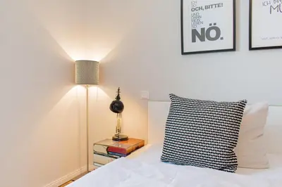 Ein Bett oder Betten in einem Zimmer der Unterkunft Ferienwohnung STRANDraum