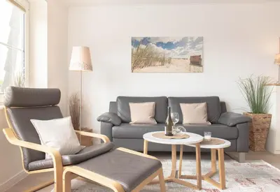Ein Sitzbereich in der Unterkunft Ferienwohnung Viva La Vida