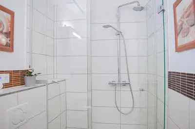 Ein Badezimmer in der Unterkunft Ferienwohnung Traumland 1