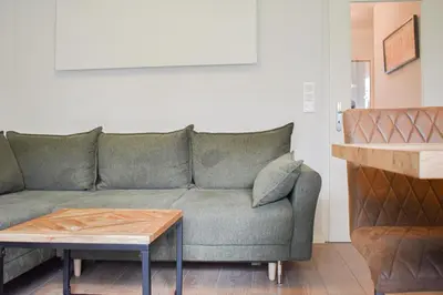 Ein Sitzbereich in der Unterkunft Ferienwohnung Traumland 1