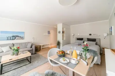 Ein Sitzbereich in der Unterkunft Ferienwohnung Zweite Heimat