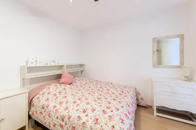 Ein Bett oder Betten in einem Zimmer der Unterkunft Ferienwohnung Beach Suite