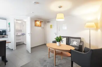 Küche/Küchenzeile in der Unterkunft Apartmenthaus Seehof