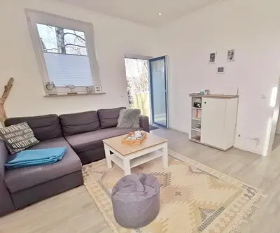 Ein Sitzbereich in der Unterkunft Appartementvermittlung Mehr als Meer Objekt 50