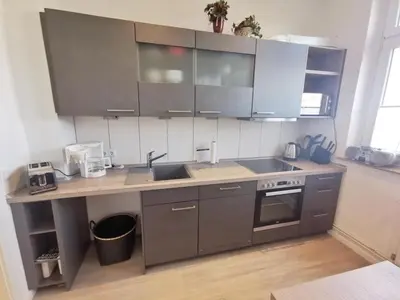 Küche/Küchenzeile in der Unterkunft Appartementvermittlung Mehr als Meer Objekt 50