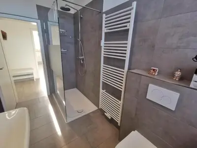 Ein Badezimmer in der Unterkunft Appartementvermittlung Mehr als Meer Objekt 50