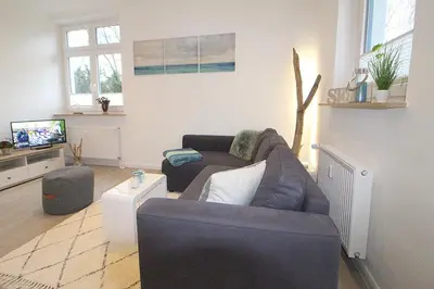 Ein Sitzbereich in der Unterkunft Appartementvermittlung Mehr als Meer Objekt 50