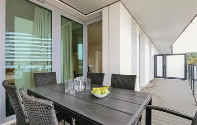 Ein Sitzbereich in der Unterkunft Highend Travemünde - Whg 209