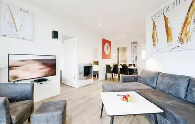 Ein Sitzbereich in der Unterkunft Highend Travemünde - Whg 416