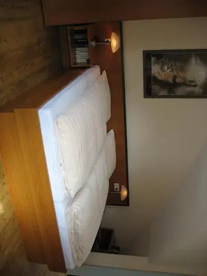 Ein Bett oder Betten in einem Zimmer der Unterkunft Altes Zollhaus am Klinikum