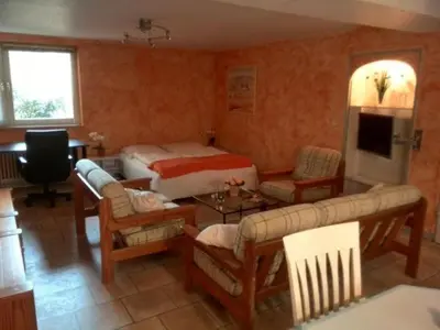 Ein Sitzbereich in der Unterkunft Uni - Lübeck Appartement