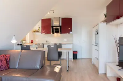 Küche/Küchenzeile in der Unterkunft Ferienwohnung Ostseerauschen 2