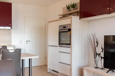 Küche/Küchenzeile in der Unterkunft Ferienwohnung Ostseerauschen 2