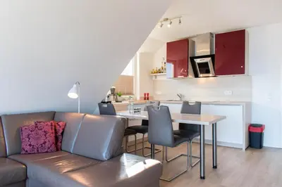 Küche/Küchenzeile in der Unterkunft Ferienwohnung Ostseerauschen 2