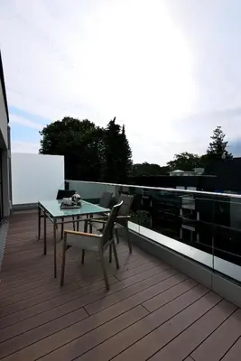Ein Balkon oder eine Terrasse in der Unterkunft White Pearl Apartment 3.03