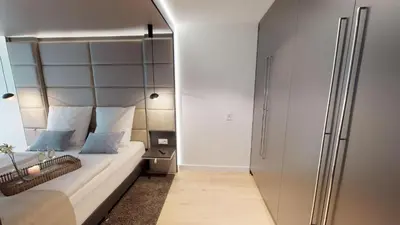 Ein Sitzbereich in der Unterkunft White Pearl Apartment 1.11