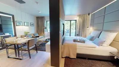 Ein Bett oder Betten in einem Zimmer der Unterkunft White Pearl Apartment 3.06