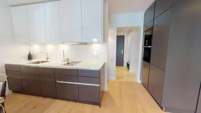 Küche/Küchenzeile in der Unterkunft White Pearl Apartment 2.12