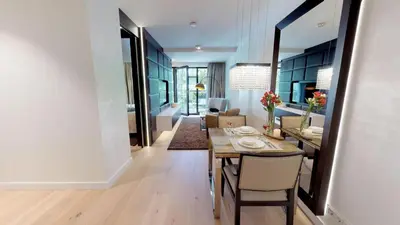 Ein Sitzbereich in der Unterkunft White Pearl Apartment 2.10