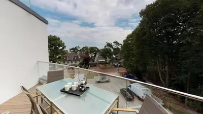 Ein Balkon oder eine Terrasse in der Unterkunft White Pearl Apartment 3.01