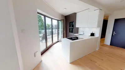 Küche/Küchenzeile in der Unterkunft White Pearl Apartment 3.01