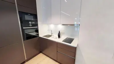 Küche/Küchenzeile in der Unterkunft White Pearl Apartment 0.11