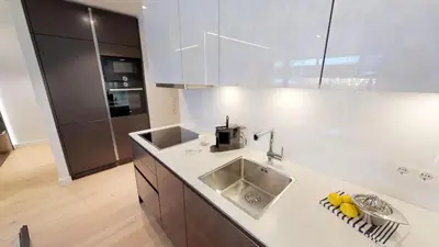 Küche/Küchenzeile in der Unterkunft White Pearl Apartment 1.13